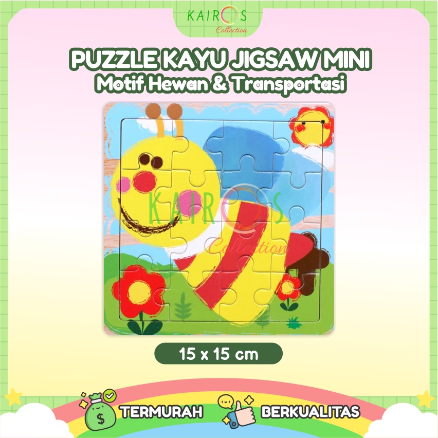 Puzzle Kayu Anak 4x4 (16pcs) Jigsaw Puzzle 4x4