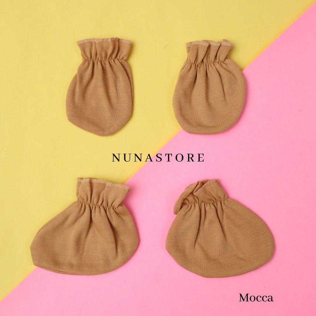 Nuna Store Sarung Tangan Bayi Sarung Kaki Bayi Sarung Tangan Kaki Bayi Newborn Sarung Tangan Polos Pastel Set Pasang