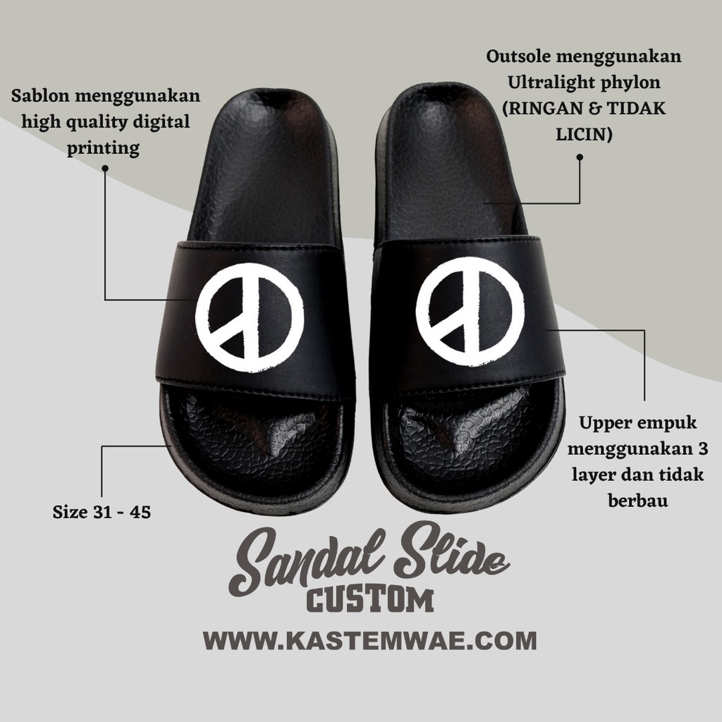 Sandal slop murah custom logo KPOP GDRAGON