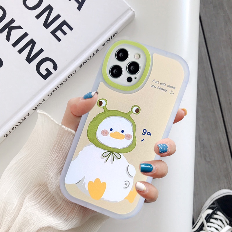 Soft Case Bahan TPU Motif Bebek Kawaii Untuk iPhone 7 8 Plus 6 6s 13 12 11 Pro MAX X XR XS MAX SE 2020