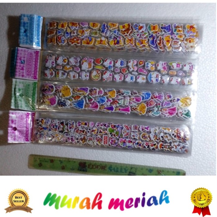 

Stiker Tempelan Karakter Timbul Laser Panjang Mainan Anak Perempuan