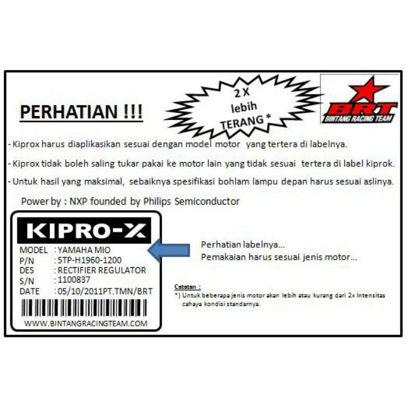 KIPROX BRT ORIGINAL 2x lebih terang