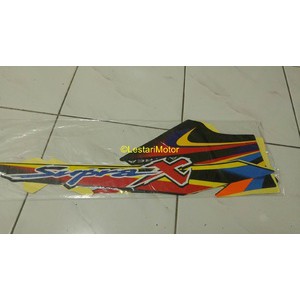 Stiker Motor / Stripping Supra X Lama Merah