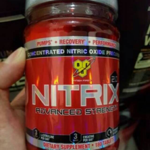 BSN Nitrix 2.0 180 tabs Ori/asli Suplemen Fitnes Nitrix 180 tabs