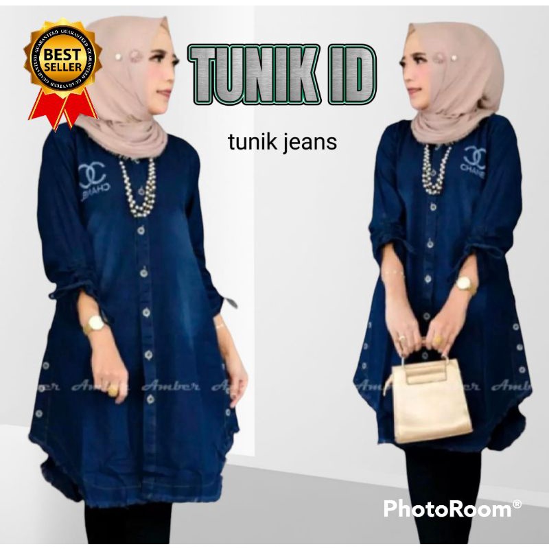 baju tunik levis terbaru, tunik levis kekinian, atasan wanita lengan panjang
