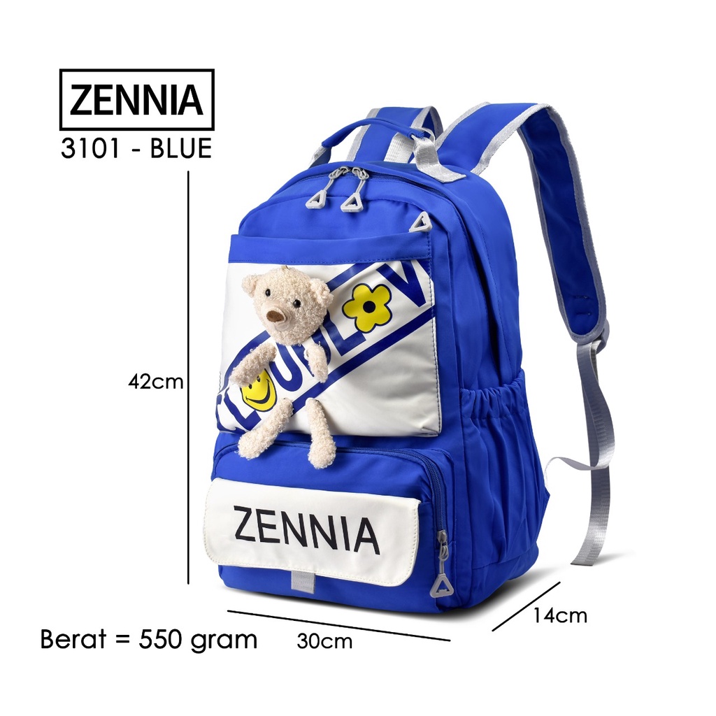 Tas Ransel Wanita Zennia 3101 Tas Sekolah Boneka Tas Perempuan Tas Anak Backpack Wanita