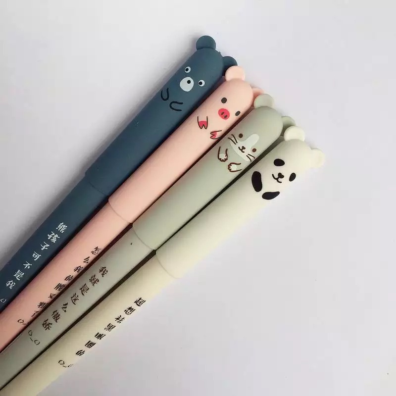 

Pulpen Gel 0.35mm Bisa Dihapus Motif Kartun Hewan Panda / Kucing Untuk Stationery Sekolah
