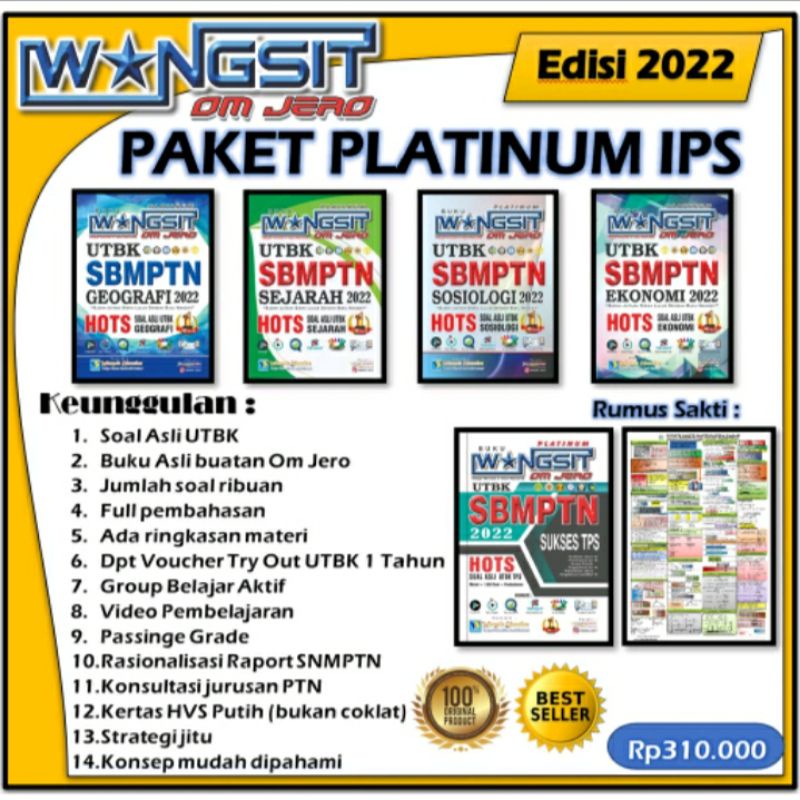 [PAKET HEMAT](ORI) BUKU WANGSIT OM JERO UTBK SBMPTN 2022 |SOSHUM IPS
