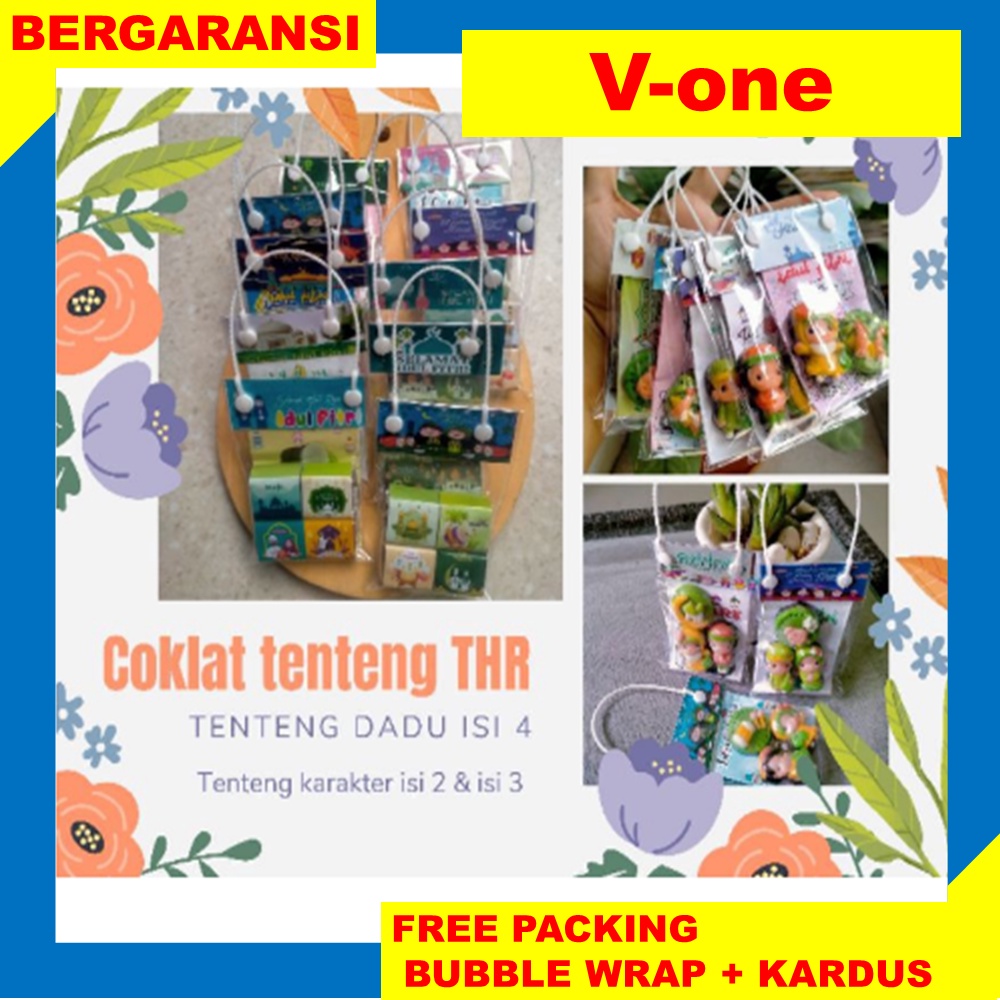 

THR lebaran / coklat tenteng dadu / cokelat karakter + amplop angpau lebaran