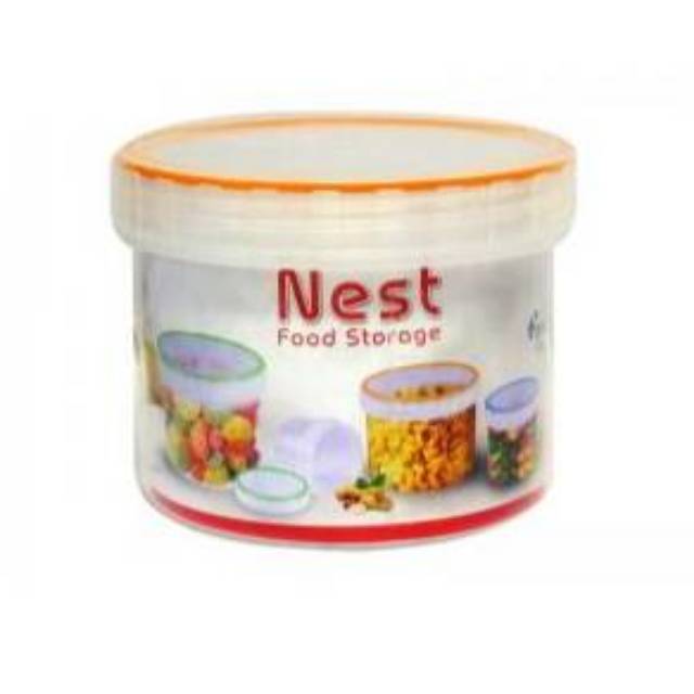 Toples Kecil Shinpo Nest Kapasitas 295ML Toples Jar Plastik Kedap Tebal Tempat Penyimpanan Makanan R