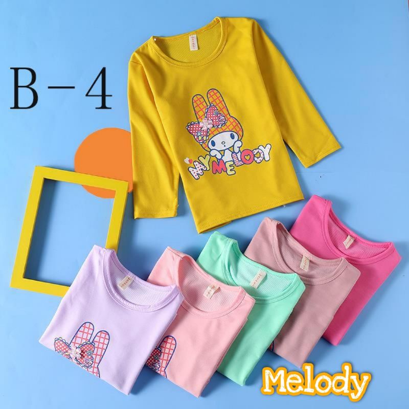 Atasan Kaos Lengan Panjang Anak Perempuan Import Premium 3-6 Tahun part 3