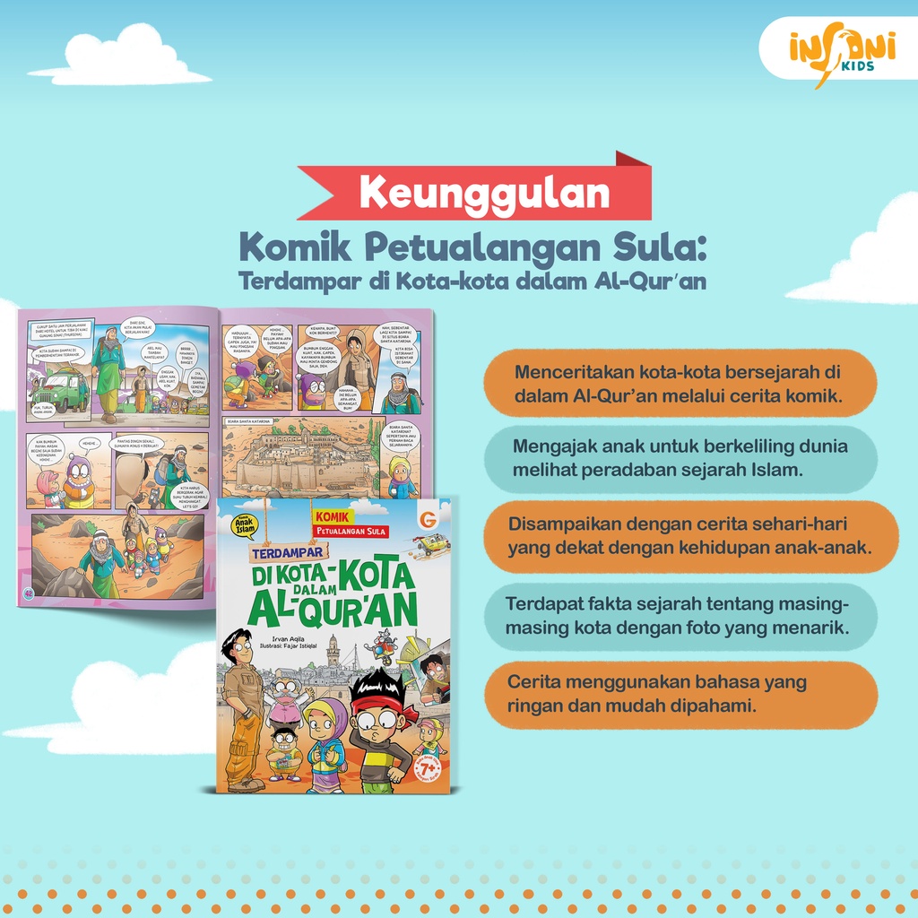 Buku Komik Petualangan Sula:Terdampar di Kota-Kota Dalam Al-Qur`an - Gema Insani 100% Original