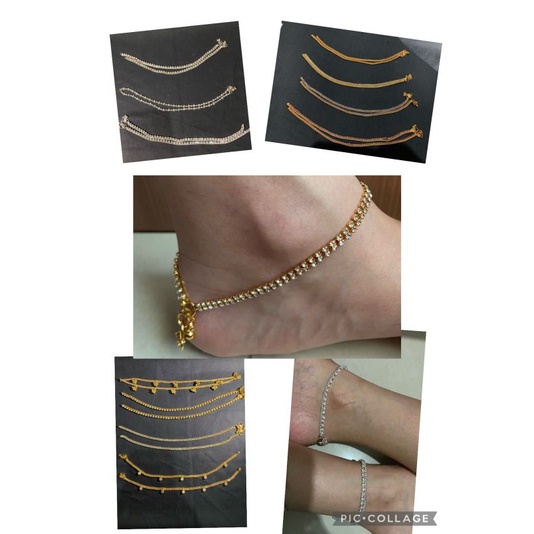 payal/gelang kaki india dapat sepasang (kanan kiri)/Gelang kaki asli India/Gelang kaki emas india