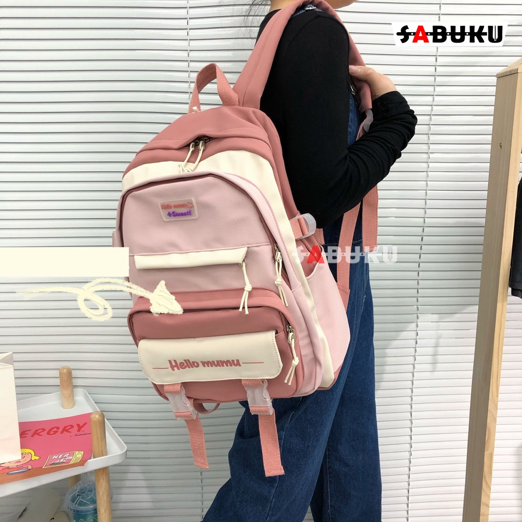 Tas Sekolah Anak Perempuan Tas Ransel Sekolah Wanita Korea Backpack Wanita kekinian -219