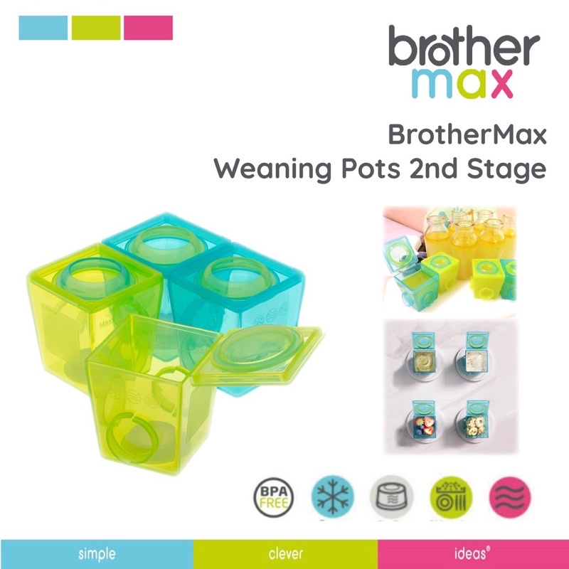 Brother max weaning pots large - kontainer mpasi bayi