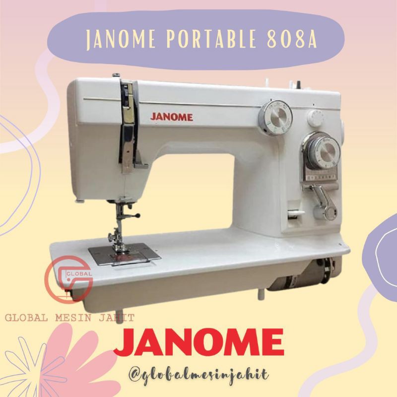 Mesin Jahit Janome Portable Tipe 808A / 808 A 49 Pola Jahitan ORIGINAL