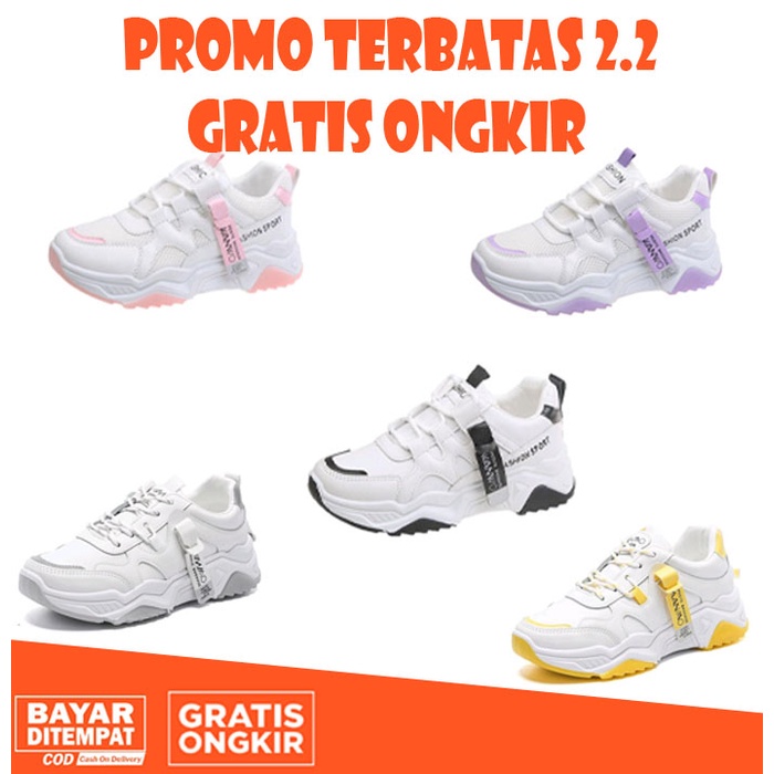 PROMO COD GRATIS ONGKIR  SEPATU WANITA TRENDI KEKINIAN SPORT SNEAKERS WANWO SEMI BOOTS  TERMURAH SEP