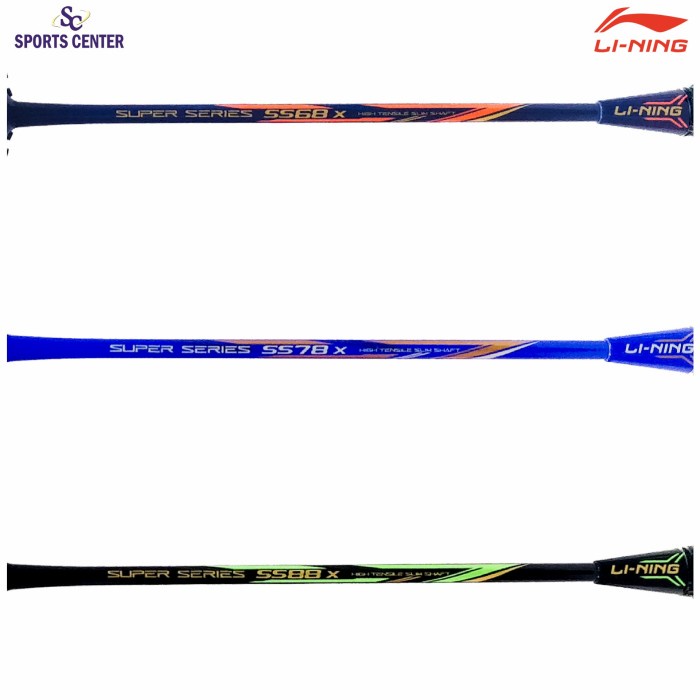 NEW New Limited X Series Raket Badminton Lining Super Series SS 98 X White