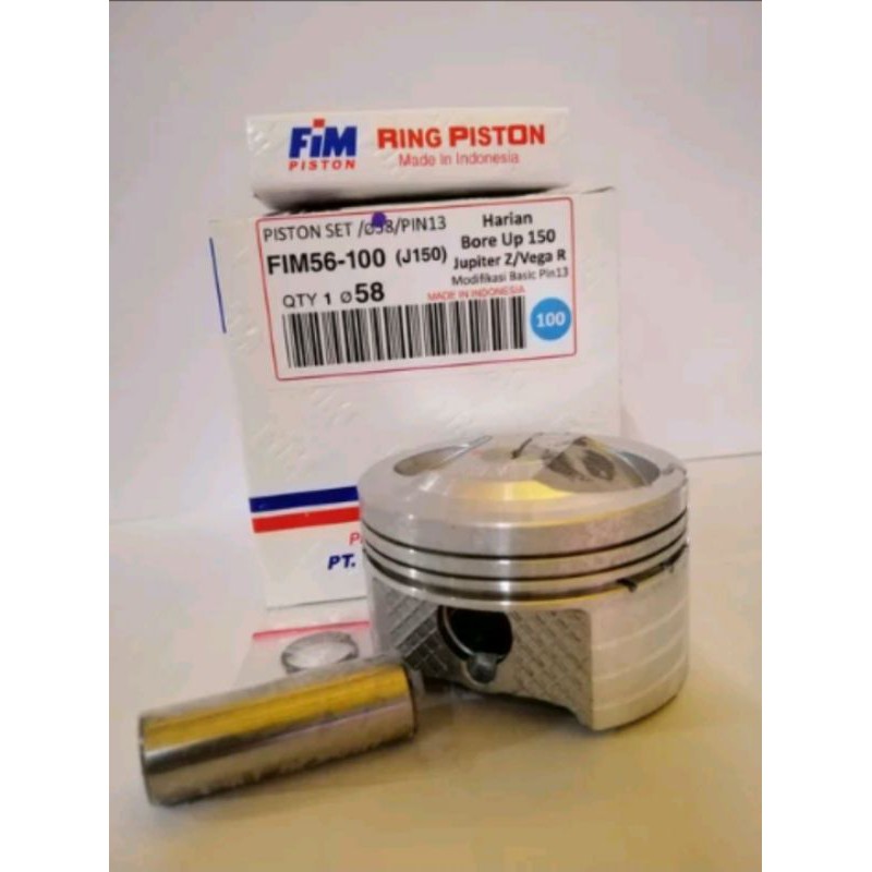 Piston Seher Seker FIM 57 - 57.5 - 58 - 59 mm - Jupiter - PIN PEN 13 - Bore Up Series -  Izumi FIM56-1