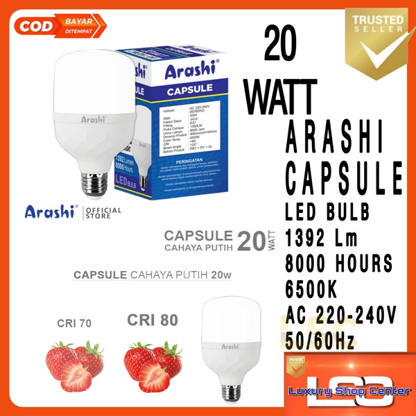 LAMPU BOHLAM ARASHI CAPSULE 30WATT - 20W -15W - 10W -5W