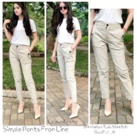 Simple pant bahan melar Celana Formal Halus Rekomendasi Termurah Berkualitas