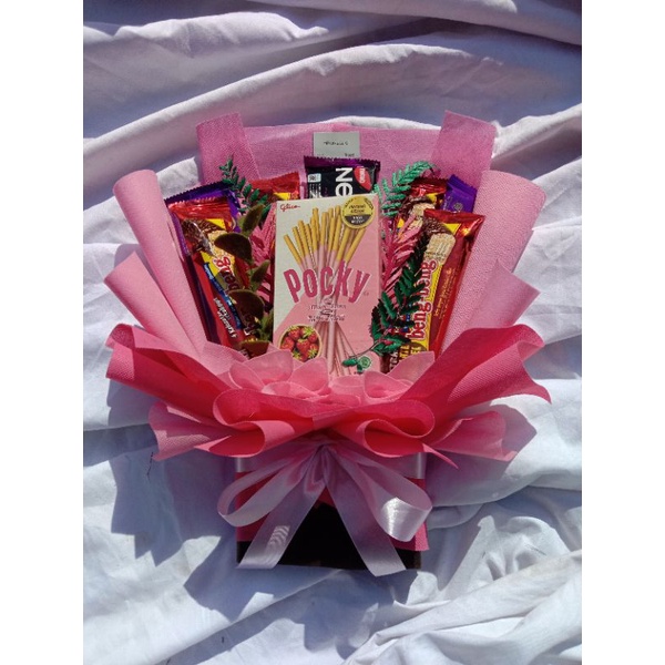 Buket pocky buket poky buket poki bucket Snack buket jajan Premium buket bunga flower buket uang kosong