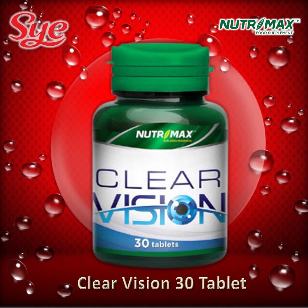 BPOM NUTRIMAX CLEAR VISION WITH EYEBRIGHT HERB ISI 30 / VITAMIN MATA MINUS / VITAMIN GLUKOMA / SYE