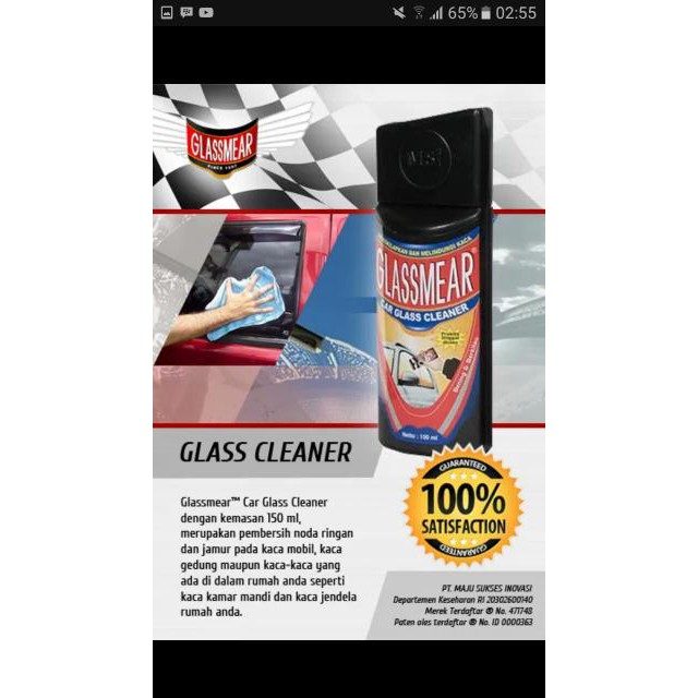 JUAL DISCONT Pembersih Jamur Kaca Mobil GLASSMEAR