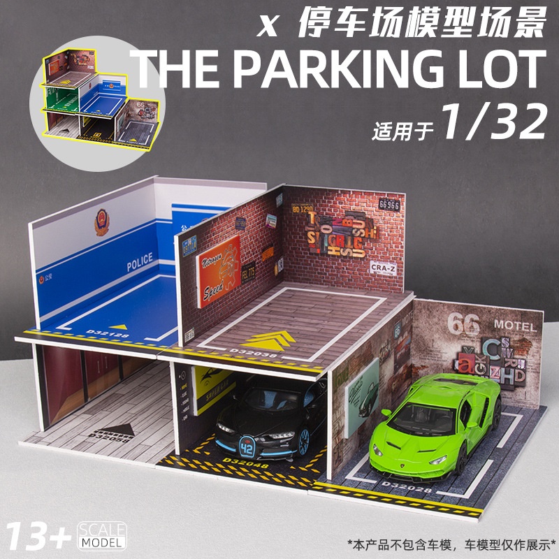 BLINGO TCK01/TCK02 Skala Parkir Garasi Bawah Tanah untuk Model Mobil Diecast 1/32