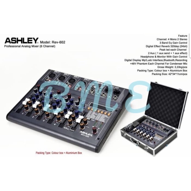 mixer audio ashley rev602/rev 602 6ch free koper original garansi