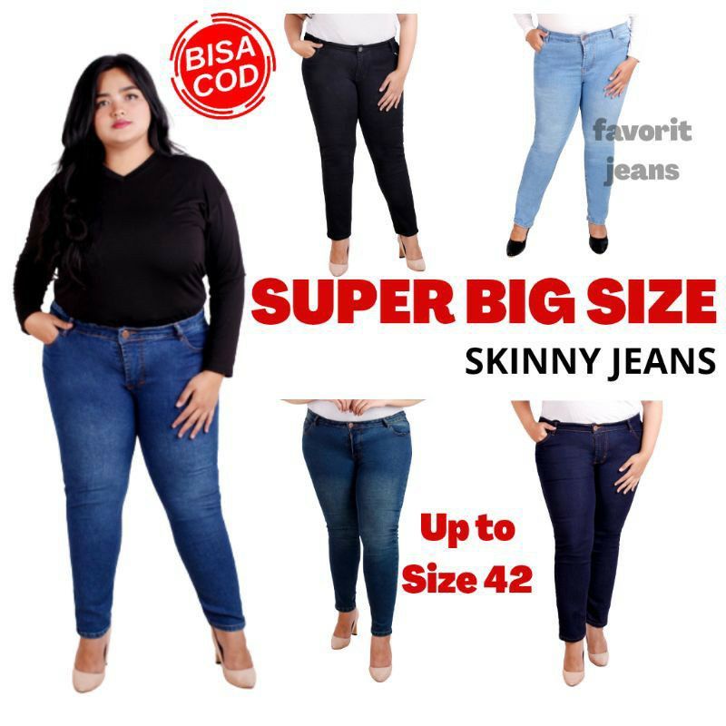 CELANA JEANS SKINNY WANITA JUMBO SUPER BIG SIZE
