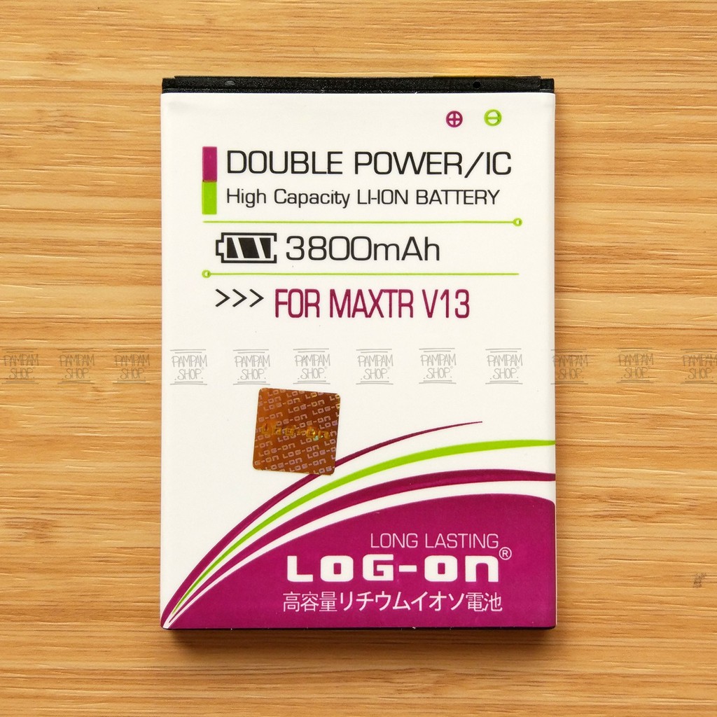 Baterai Log On Double Power Original Maxtron V13 Batre Batrai Battery HP Ori V 13 Handphone LogOn