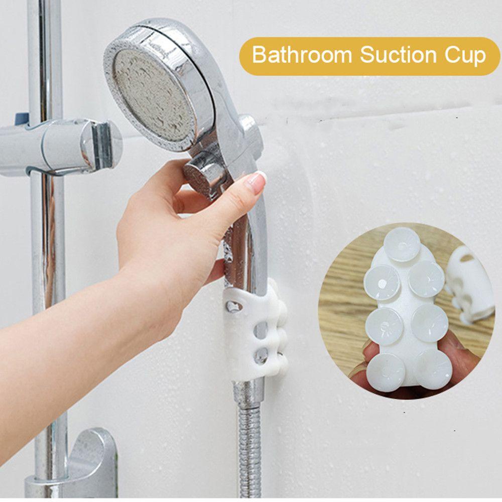 TOP Kepala Shower Holder Tahan Lama Reusable Suction Cup Aksesoris Kamar Mandi Bracket Silikon