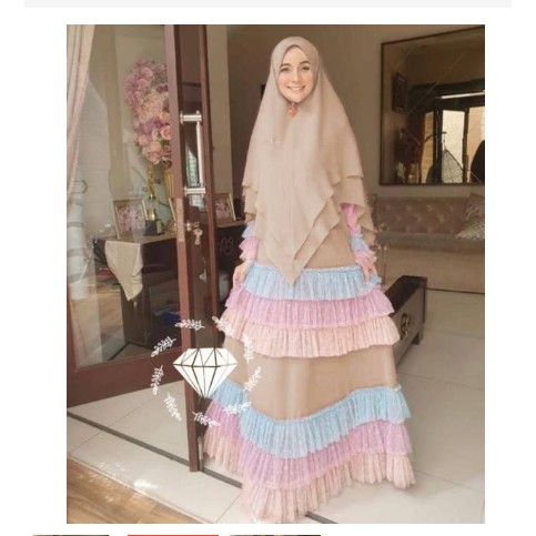 Baju Gamis Syari Terbaru 2019 Pakaian Wanita/ Pakaian Muslimah/ Seragam Buat Pengajian Muslim Qory