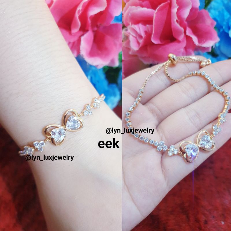 Gelang Serut wanita lapis emas 18k / Premium Permata Bracelet / High Diamond Bangle