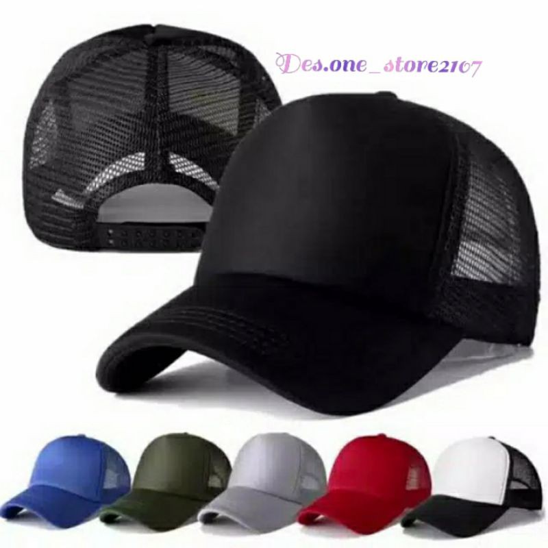 topi jaring polos / trucker polos / topi jaring hitam polos / topi distro / topi baseball / jaring