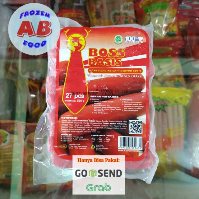 Jual Sosis Boss Basis 530 Gr Isi 27 Pcs Warna Merah Bakso Daging Bentuk