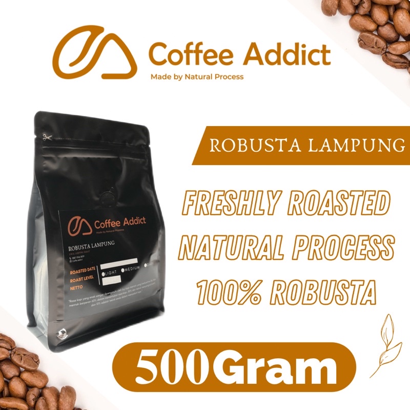 

Roasted Bean / Bubuk Kopi Robusta Lampung (Natural Process) - 500 Gram