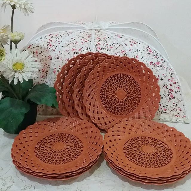 12 pcs piring rotan