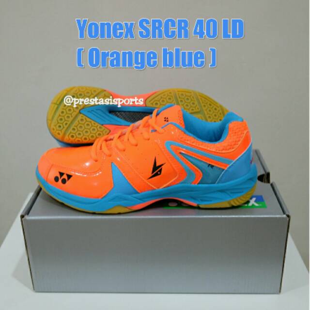 Sepatu badminton bulutangkis yonex SRCR 40 LD orange blue ORIGINAL