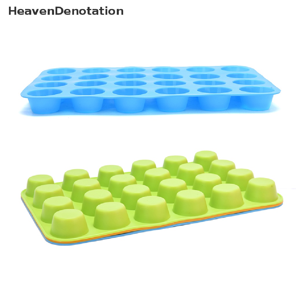 [HeavenDenotation] 24 Cavity Pan Tray Silicone Mini Cupcake Cookie Bakeware Baking Mold Muffin Cup