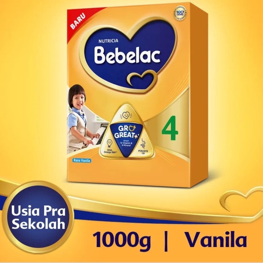 Bebelac 4 Vanila / Madu Susu Pertumbuhan Bubuk Box 1000 gr