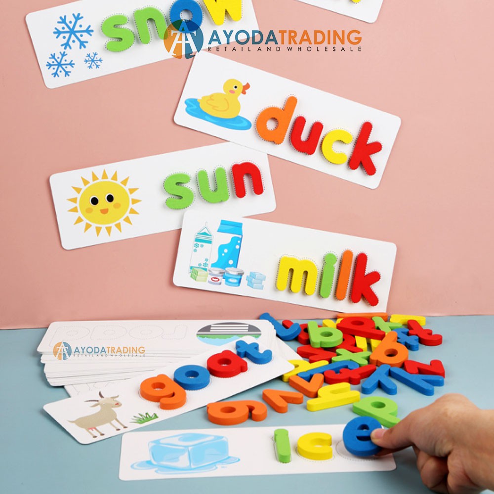 Mainan Edukasi Montessori Spelling Alphabet