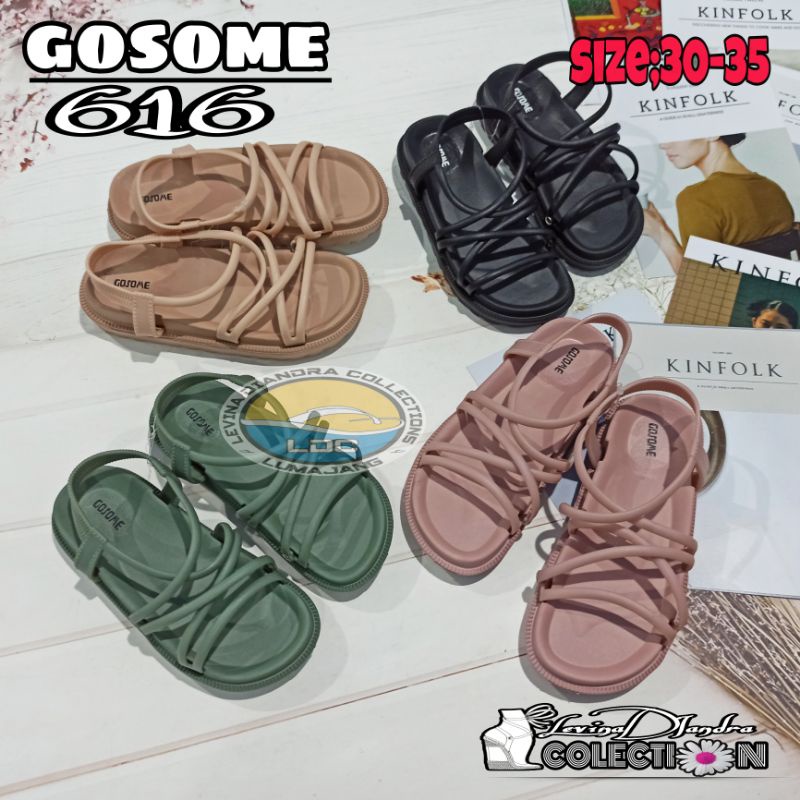 SANDAL KARET GLADIATOR/SANDAL TALI ANAK GOSOME 616(30-35)