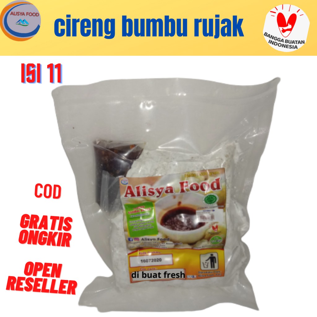 Alisya Food – Cireng bumbu rujak isi 11 (WAJIB TAMBAH ORDER DUS PACKING)