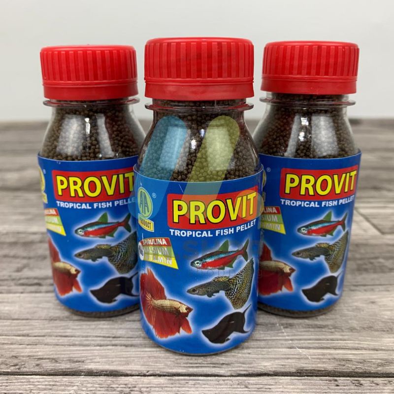 Provit. Akari Provit Tropical Fish 50Gr. Pelet Ikan. Pakan Ikan Aquascape