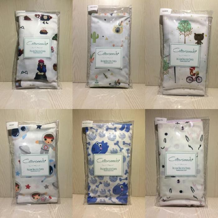 Cottonseeds Pillow Bolster Cover Karakter (Sarung Bantal Guling Baby)