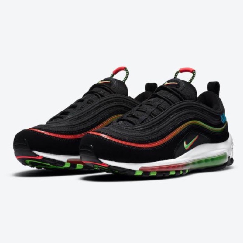 NIKE AIR MAX 97 SE WORLDWIDE PACK BLACK GREEN CRIMSON WHITE ORIGINAL