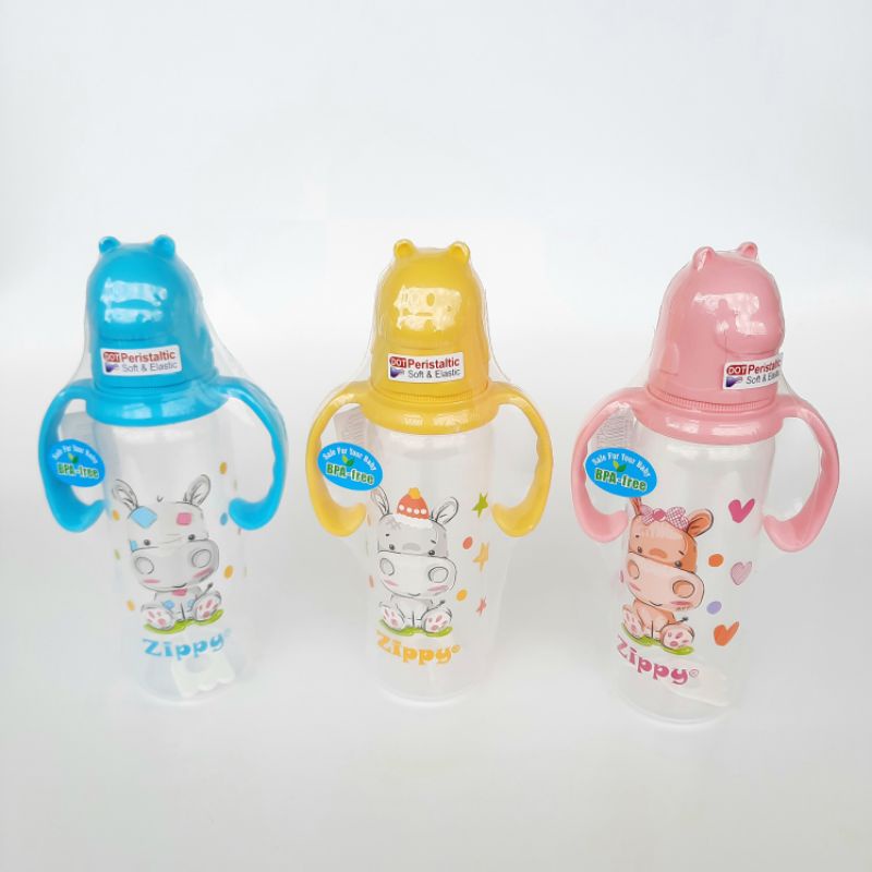 ZIPPY Botol Susu 240 ML Karakter Hippo Kudanil / OK-293