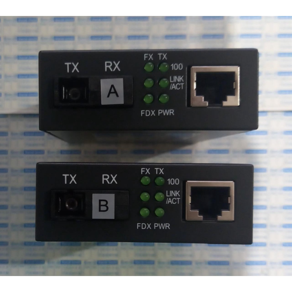 Media Converter ZimmLink ZCF-111F Fiber Optic To LAN 10/100 Mbps WDM Zimmlink Sepasang